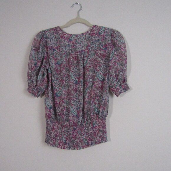 Maison D'Amelie Floral Sheer Blouse Small Prairie Cottagecore - Picture 5 of 9